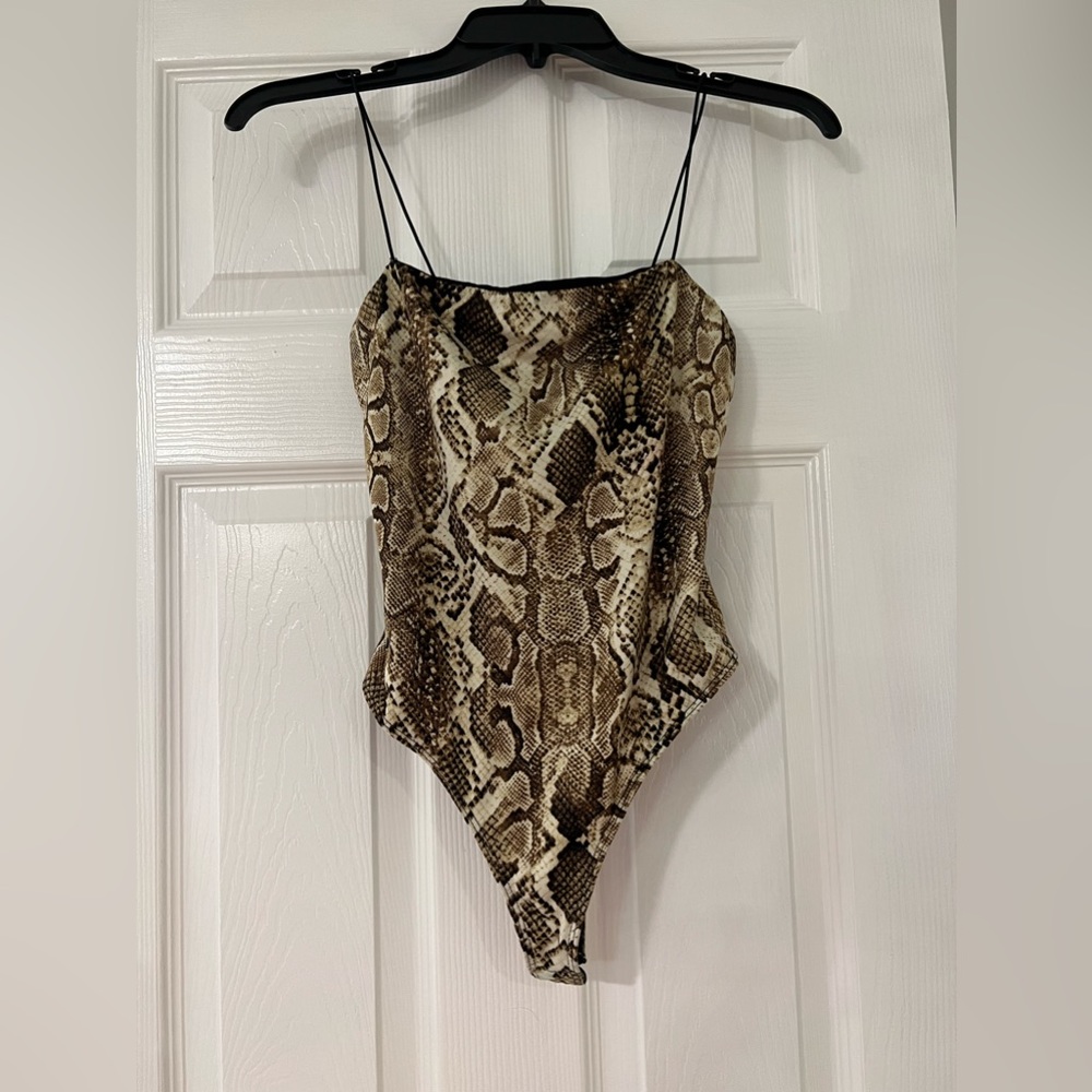 Wild Honey Bodysuit - Snake Skin Print